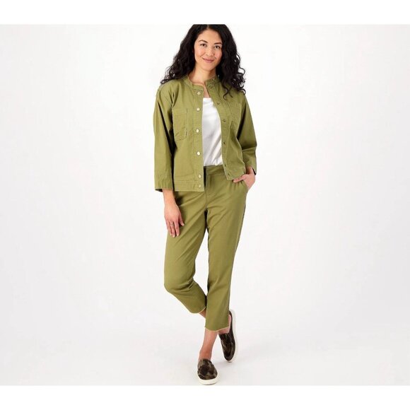 Laurie Felt Lightweight Chino Pants‎ Plus Size 20W Green A600878 - Picture 1 of 5